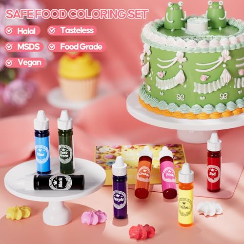 Oil Based Food Coloring for Chocolate 8 Colors .35 Fl Oz Bottles Food Grade Edible Dye for Baking Candy Melts (2.8 Fl Oz)