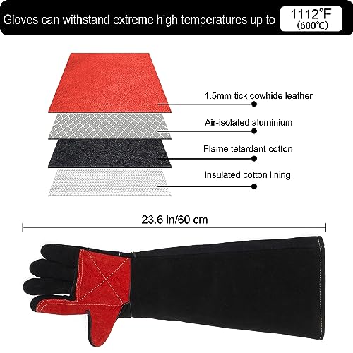 Long Welding Gloves 23.6 Inches 932℉