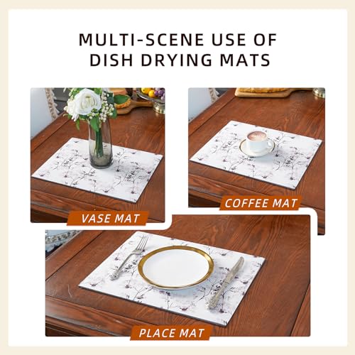 Dish Drying Mat Absorbent Diatomite Soft Coffee Mat