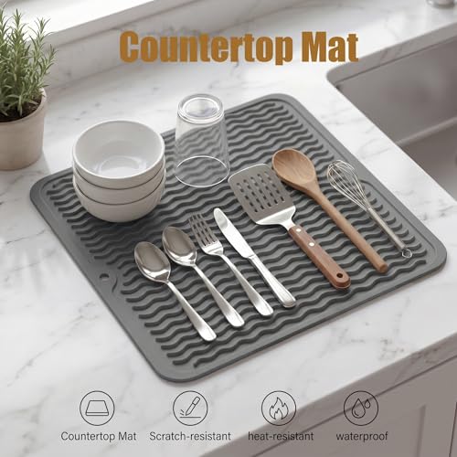 Silicone Dish Drying Mat for Multiple Usage