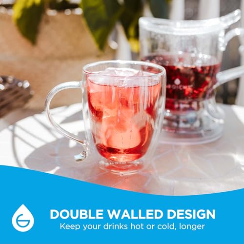 Cyprus Double Wall Glass Mug For Coffee