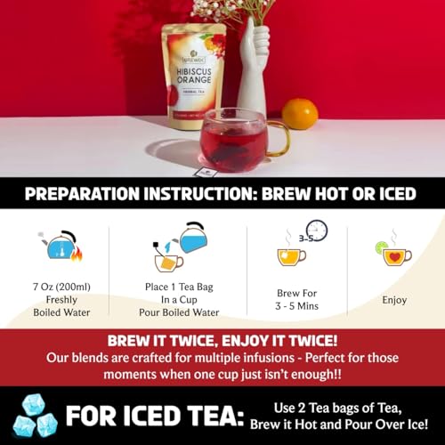 Hibiscus Orange Tea Bags (25 Count)