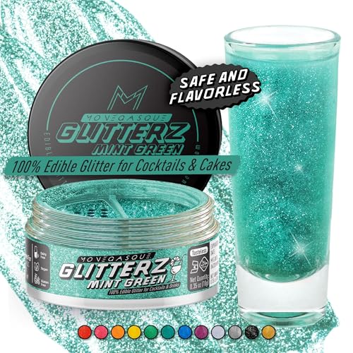 Mint Green Edible Glitter for Drinks & Cakes