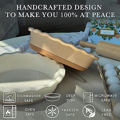 Mora Modern Farmhouse Style Ceramic Pie Pan (27.99 Count)