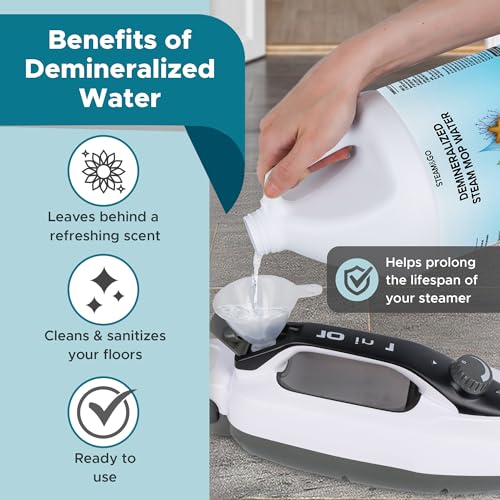 Steam & Go Demineralized Water for Steam Mop (128 Fl Oz)