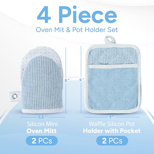 BBQ Gloves & Potholders Set (4 Count)