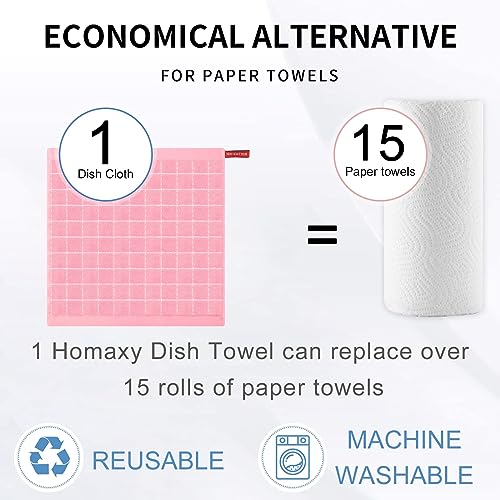 100% Cotton Terry Kitchen Dish Cloths (8 Count)