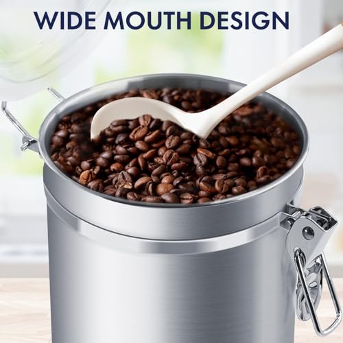 4 Piece Stainless Steel Airtight Food Storage Canister Set with Lid (4 Count)