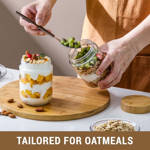 4 pack 16oz Glass jars with Airtight Lids