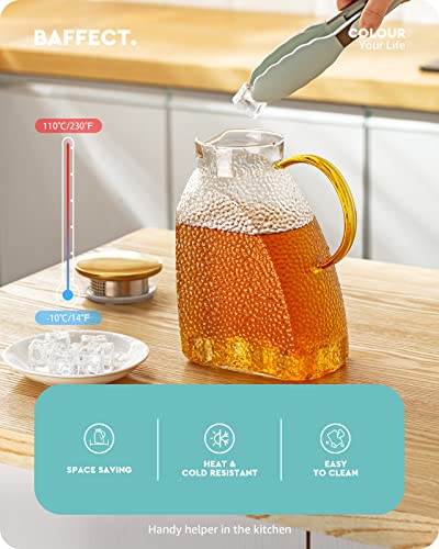 Water Pitcher Glass Jug With Lid and Spout