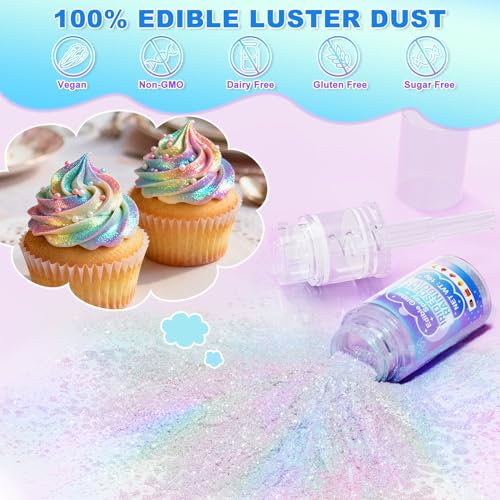 Iridescent Rainbow Edible Glitter Spray