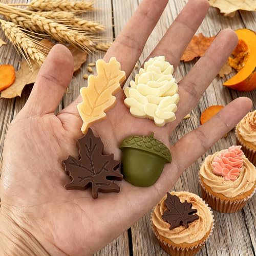 3Pack Fall Chocolate Mold Thanksgiving Silicone Candy Molds Halloween Autumn Harvest Festival Baking Mold Chestnuts (3 Count)