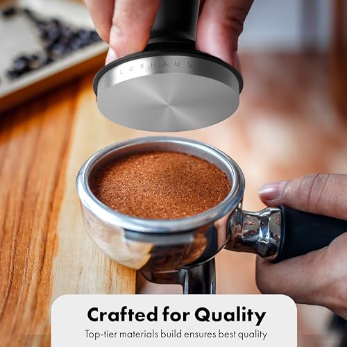 58mm Calibrated Level Tamper for Espresso Machine with Spring Loaded 100% Flat Stainless Steel Base