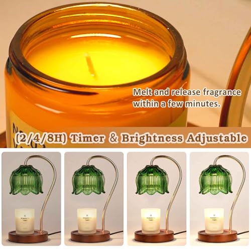 Green Candle Warmer Lamp with Timer