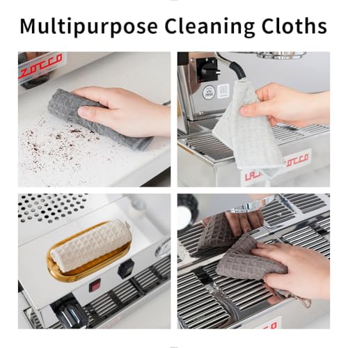 10 Pack Microfiber Espresso Barista Cleaning Towels (10 Count)