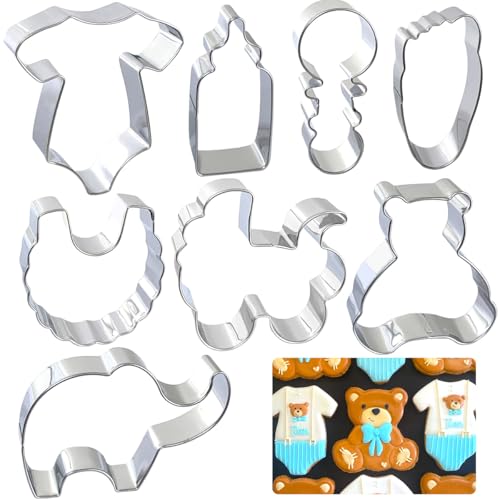 Baby Shower Cookie Cutters 8Pcs (8 Count)