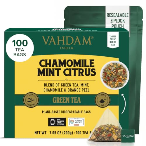 Chamomile Mint Citrus Green Tea Bags (100 Count)