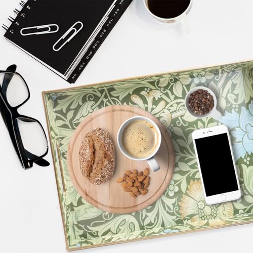 Plastic Serving Tray with Handles for Coffee Table