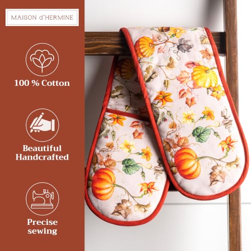 Double Oven Mitts 100% Cotton Double Oven Glove