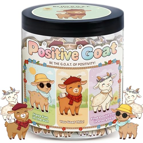 Positive Goat Jar with 60 Daily Affirmation Cards