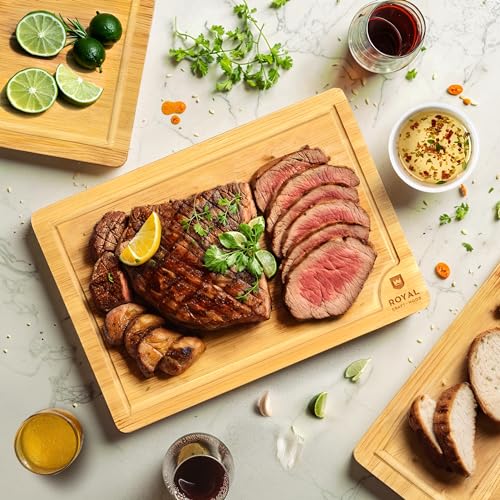 Wooden Cutting Boards for Kitchen Meal Prep & Serving (5 Count)