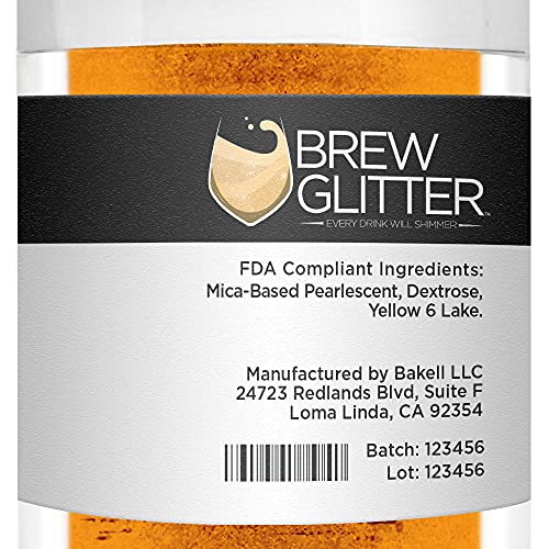 Orange BREW GLITTER Edible Glitter For Drinks