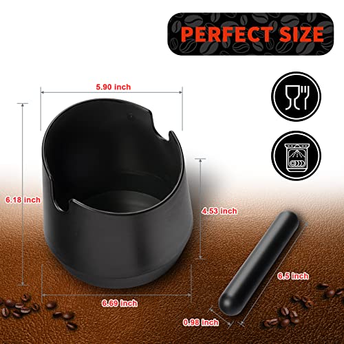 5.8 Inch Espresso Coffee Knock Box with Removable Knock Bar