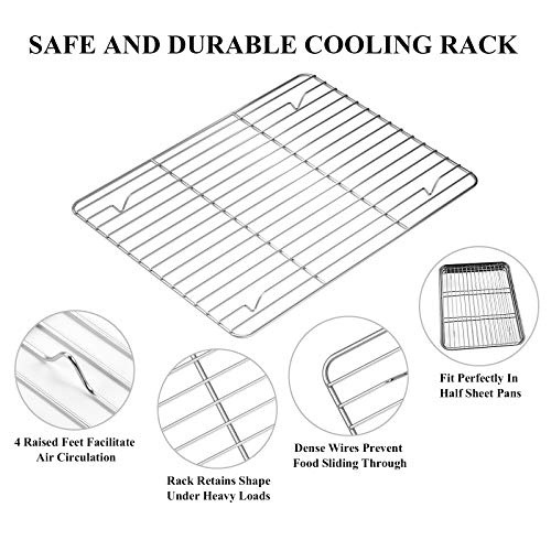 Baking Sheet with Rack Set [2 Sheets + 2 Racks]