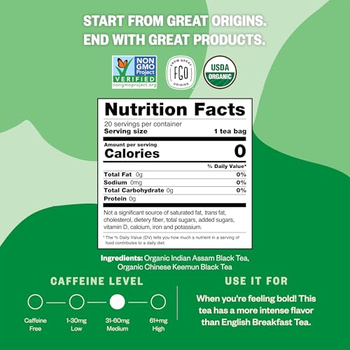 Organic Irish Breakfast Tea (20 Count)