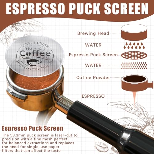 2 Pcs 53.3 X 0.2 X 0.2 Mm Espresso Puck Screen for Portafilter (2 Count)