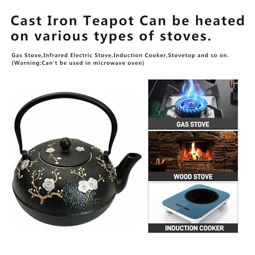 60.9oz Large Cast Iron Teapot