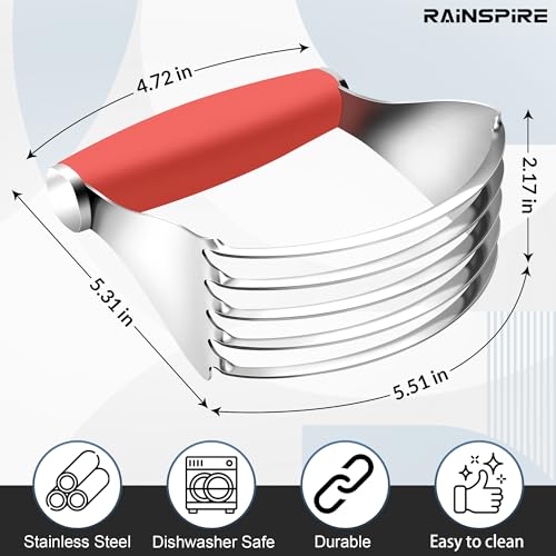 Large Pastry Cutter For Baking Durable Pastry Blender Dough Cutter Coral
