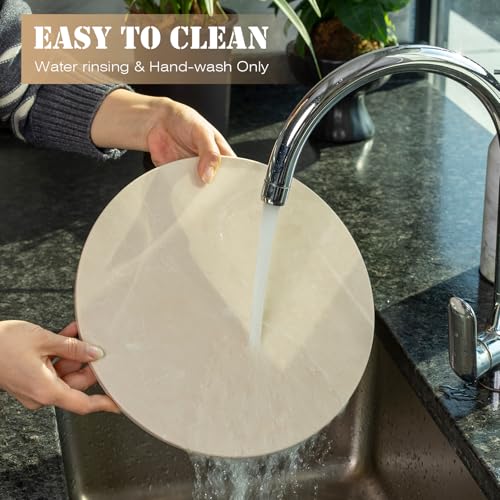 11 Inch Marble Round Cutting Board for Kitchen Countertop