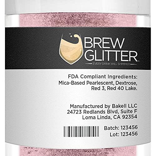 Light Pink BREW GLITTER Edible Glitter For Drinks
