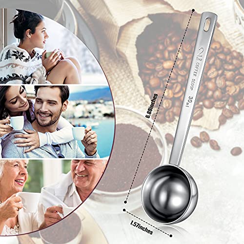 4 Pcs 2 Tablespoon Scoops with Long Handle
