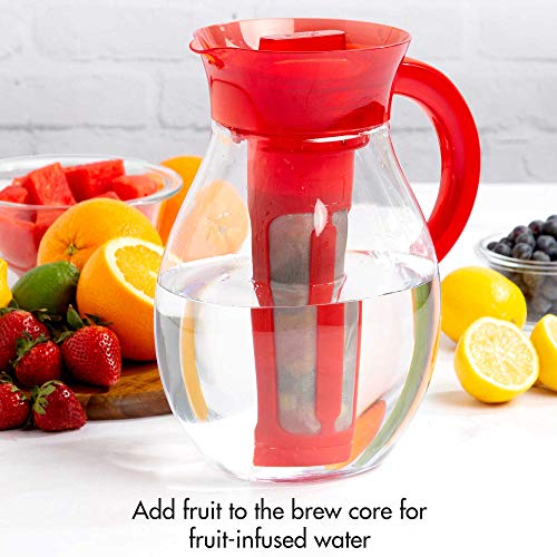 The Big Iced Tea Maker Tritan Plastic Infusion Beverage Pitcher with Leak Proof