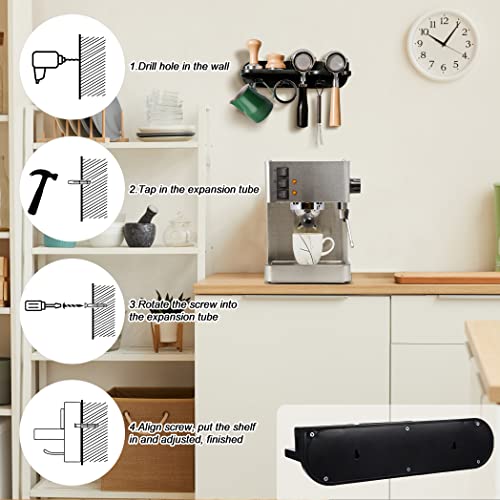 Espresso Tamper Holder Station Laelr Wall Mounted Coffee Station Organizer Coffee Distributor & Tamper 54mm
