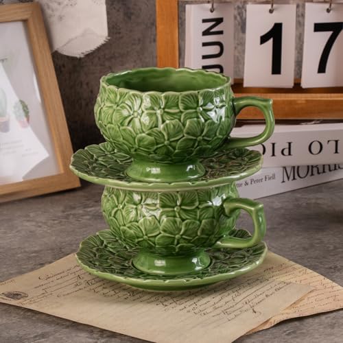 Tea Cups and Saucers Set of 2 (2 Count)