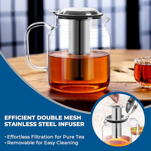 68oz Glass Teapot with Infuser (68 Fl Oz)