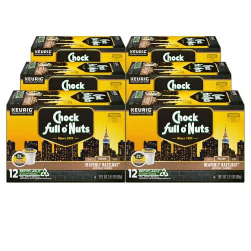 K-Cup Pods - Heavenly Hazelnut, 6 Packs of 12 K-Cup Pods (72 Count)