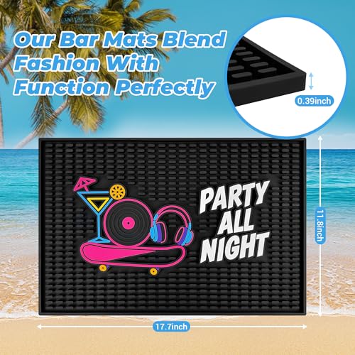 Neon Tiki Black Bar Mat 18 x 12 Inch