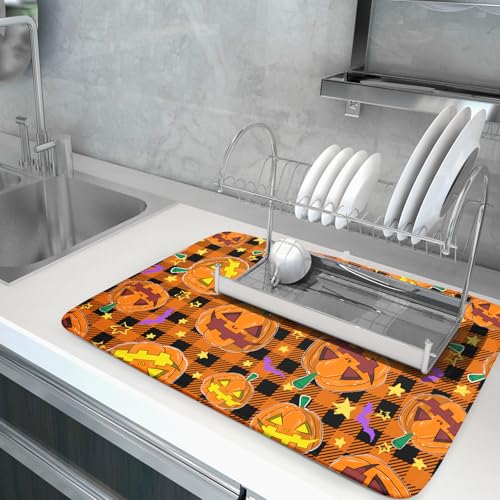 Halloween Dish Drying Mat
