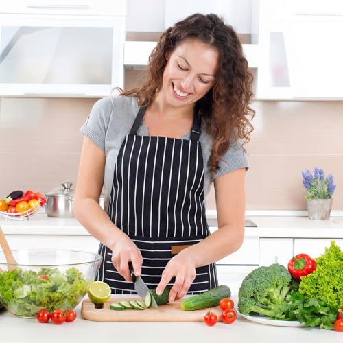 Cotton Aprons with Pockets (4 Count)