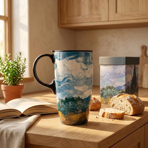 17oz Ceramic Travel Mug with Lid
