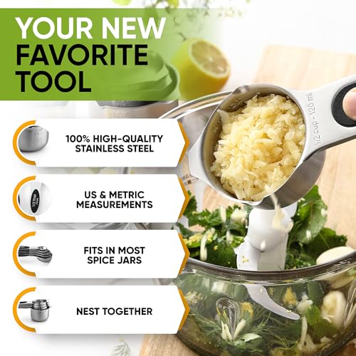 Magnetic Measuring Cups & Spoons Set of 9 with Leveler (9 Count)
