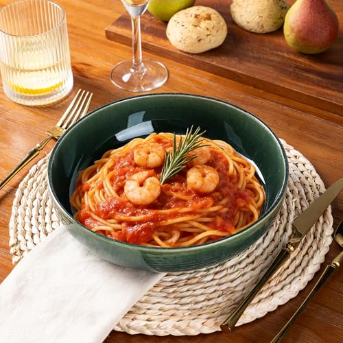 8.75'' Large Ceramic Pasta Bowls (4 Count)