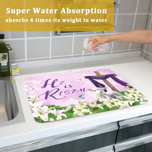 Easter Purple Dish Drying Mat
