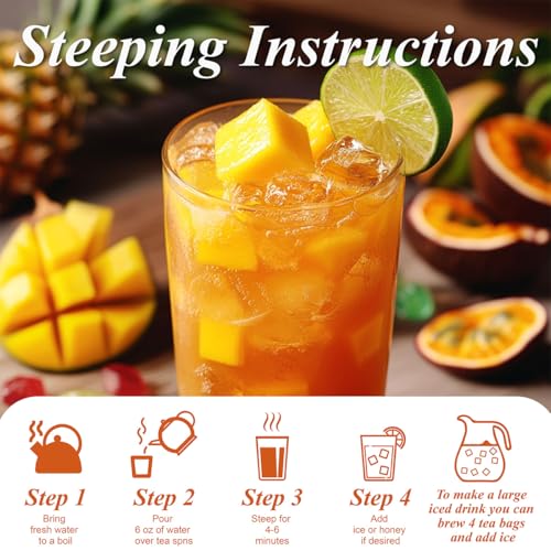 Mango Ginger Tea Bags 100ct (100 Count)