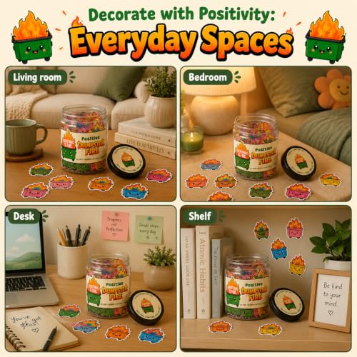 60 Positive Dumpster Fire Cards Jar