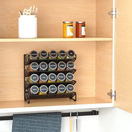 Spice Rack Organizer with 20 Spice Jars (20 Count)